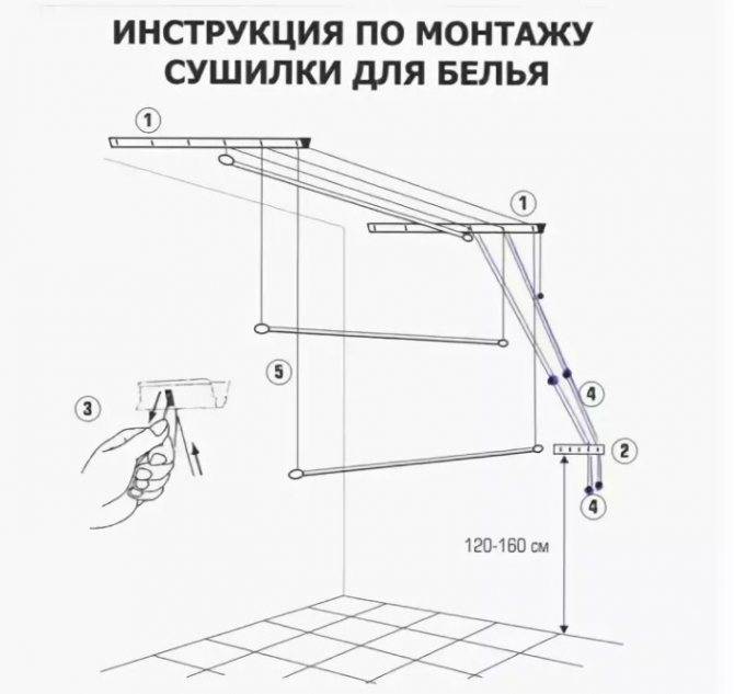 Балконная сушилка для белья «лиана»: выбор, монтаж, отличия.