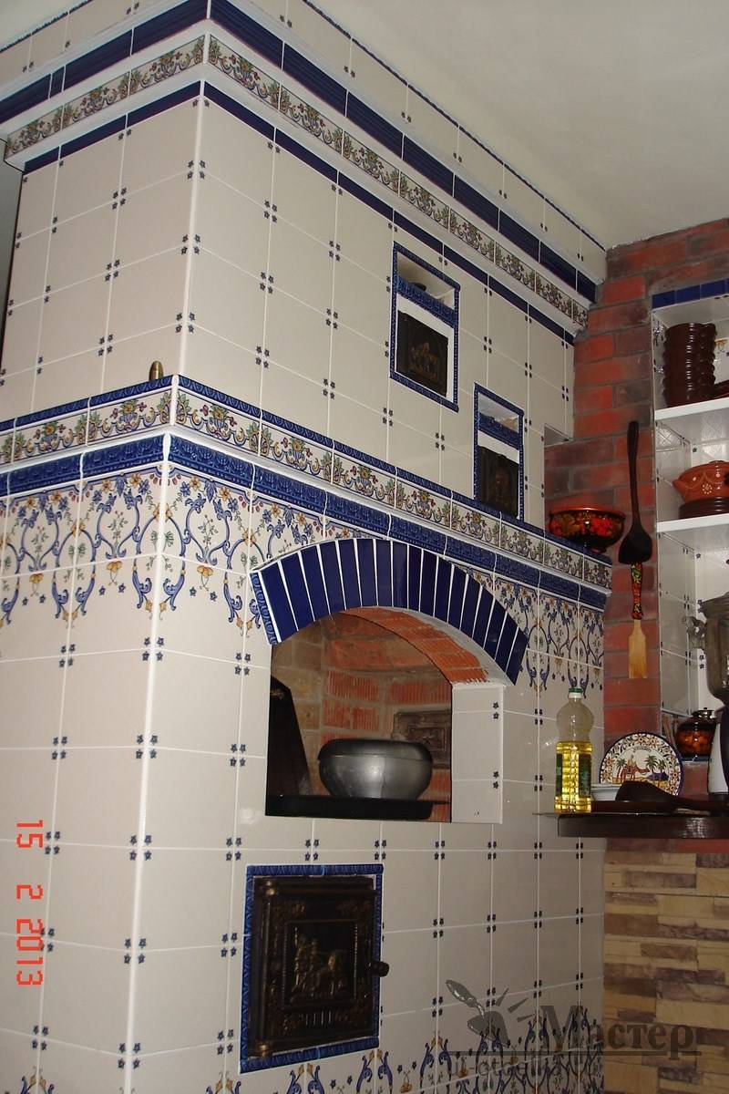 Облицовка печи керамической плиткой своими руками - строим баню или сауну