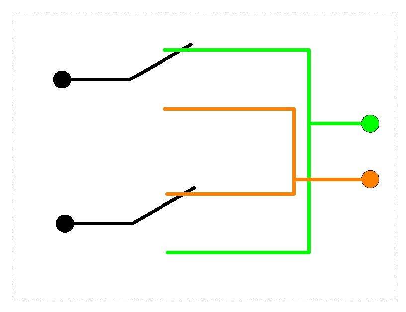 Схема подключения проходного выключателя с 2-х мест, а также с 3-х и 4-х