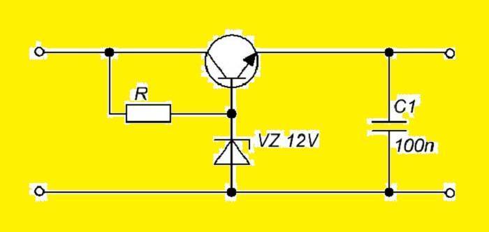 Стабилизатор напряжения 12v схема