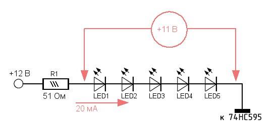 Подключение светодиода к 12 вольтам в машине (расчет сопротивления) (видео)