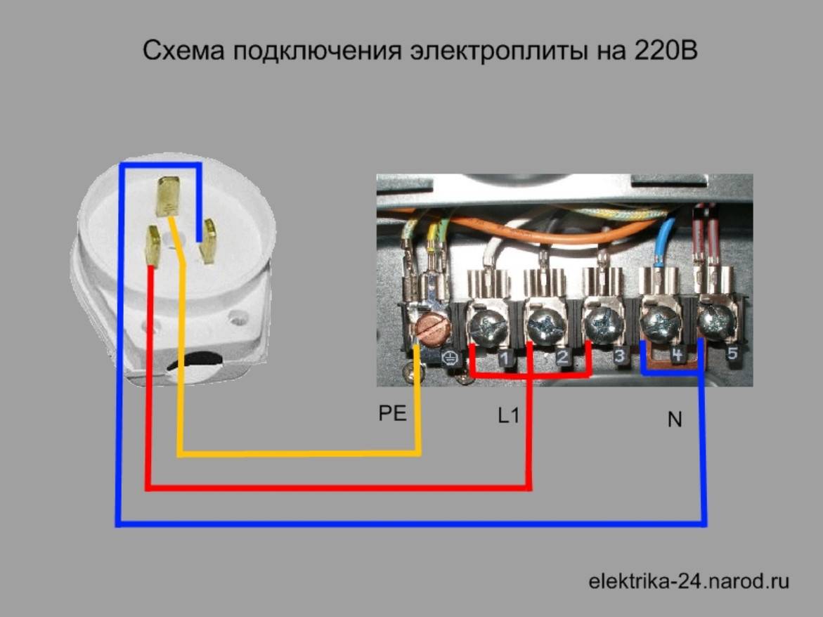 Схема подключения варочной поверхности