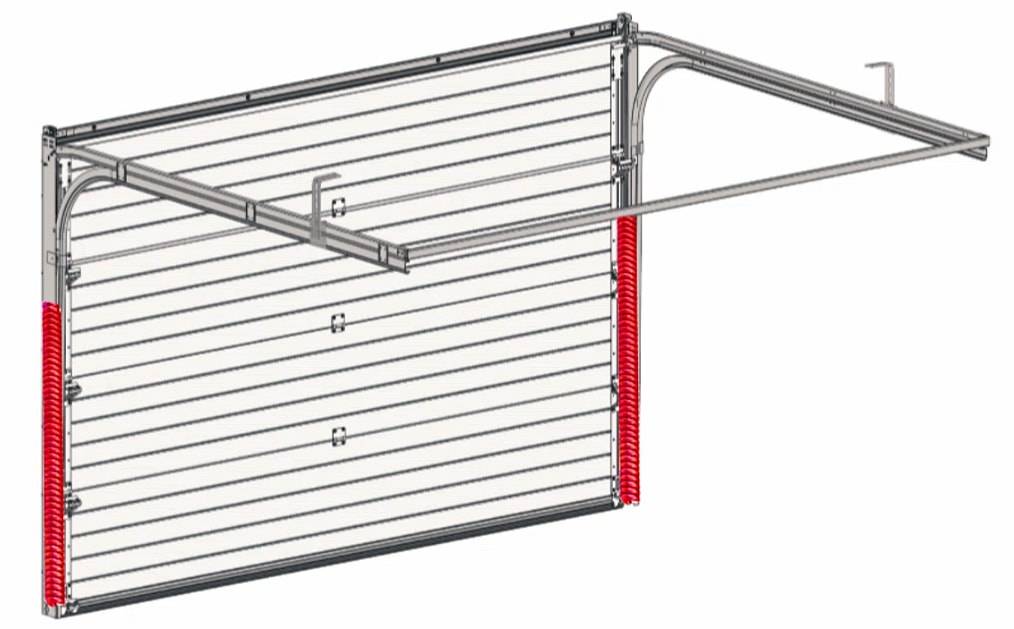 Механизм ворот дорхан. Ворота секционные Дорхан с пружинным. Пружины растяжения для секционных ворот. Натяжка пружины секционных ворот Дорхан с 2 пружинами. Секционные ворота DOORHAN пружины растяжения.