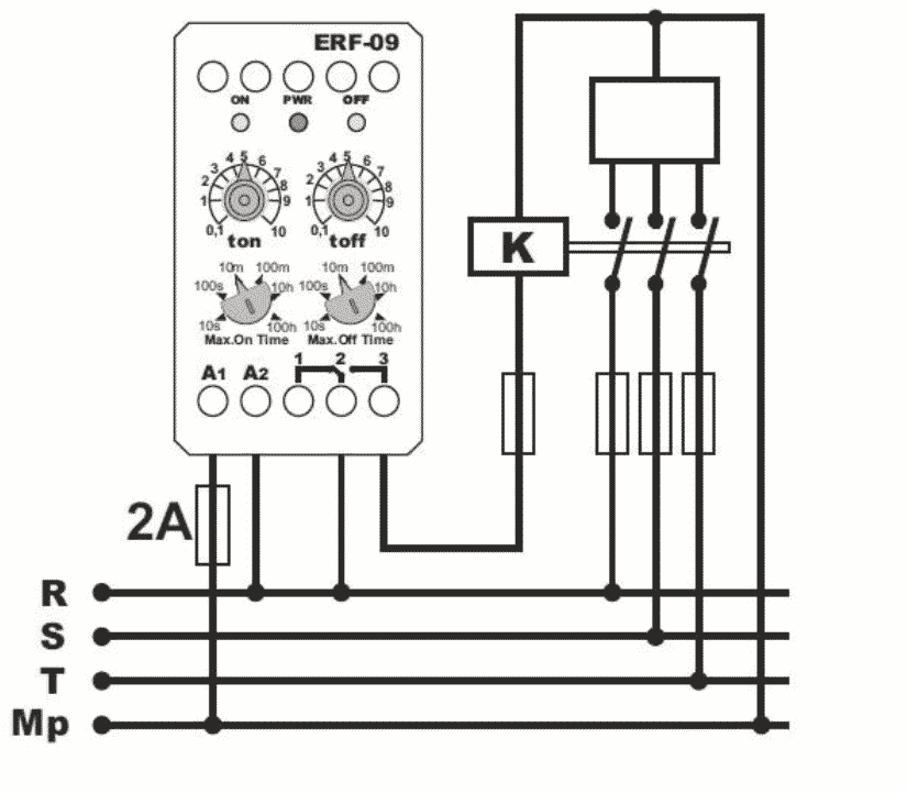 Реле времени схема подключения к пускателю