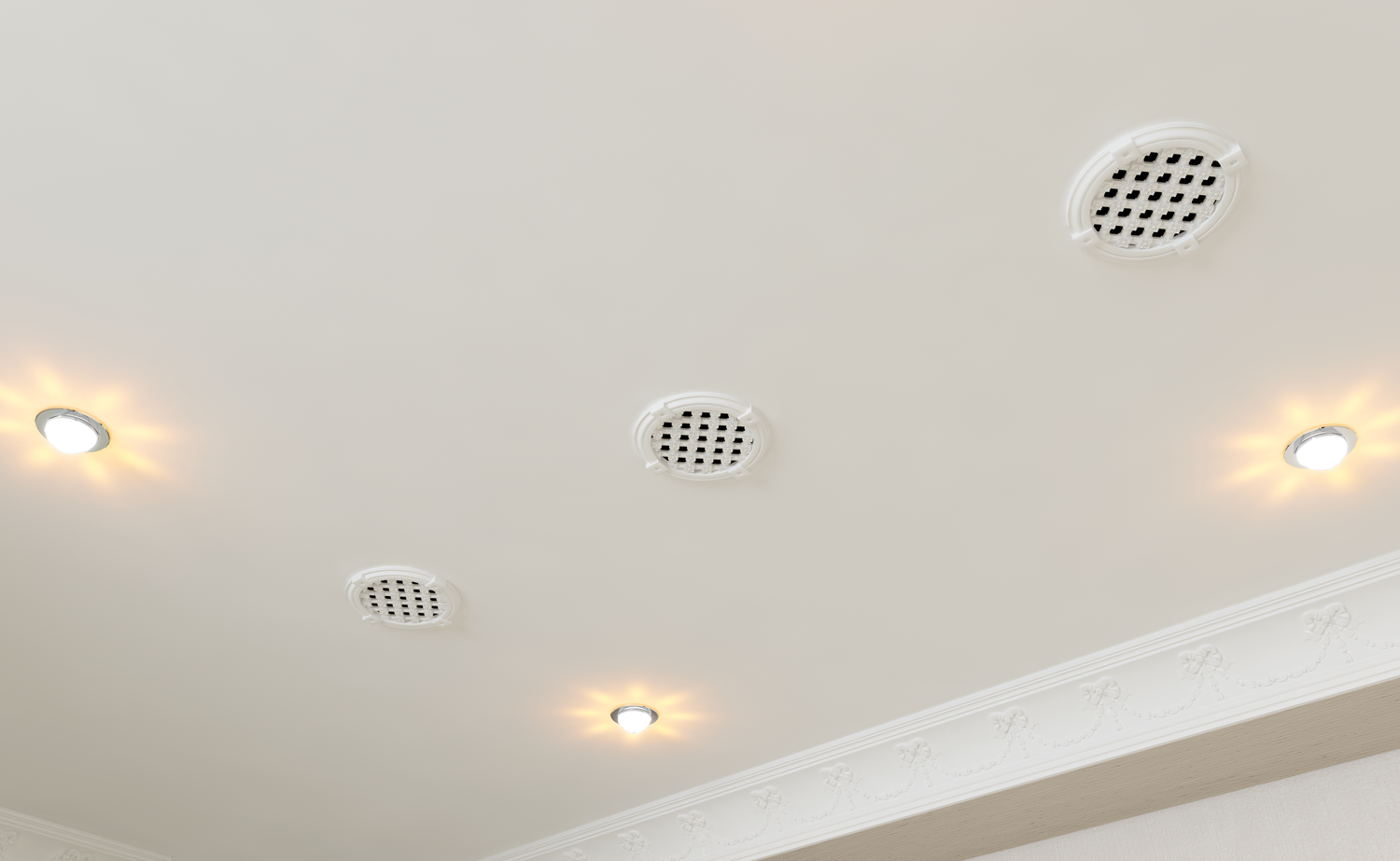 Вентиляция в натяжном потолке: вентиляционная решетка для натяжного потолка, вентилятор, вытяжка, как сделать клапан