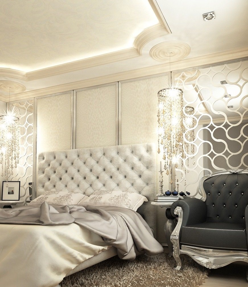 Дизайн спальни в стиле арт-деко (111 фото, 1 видео)
