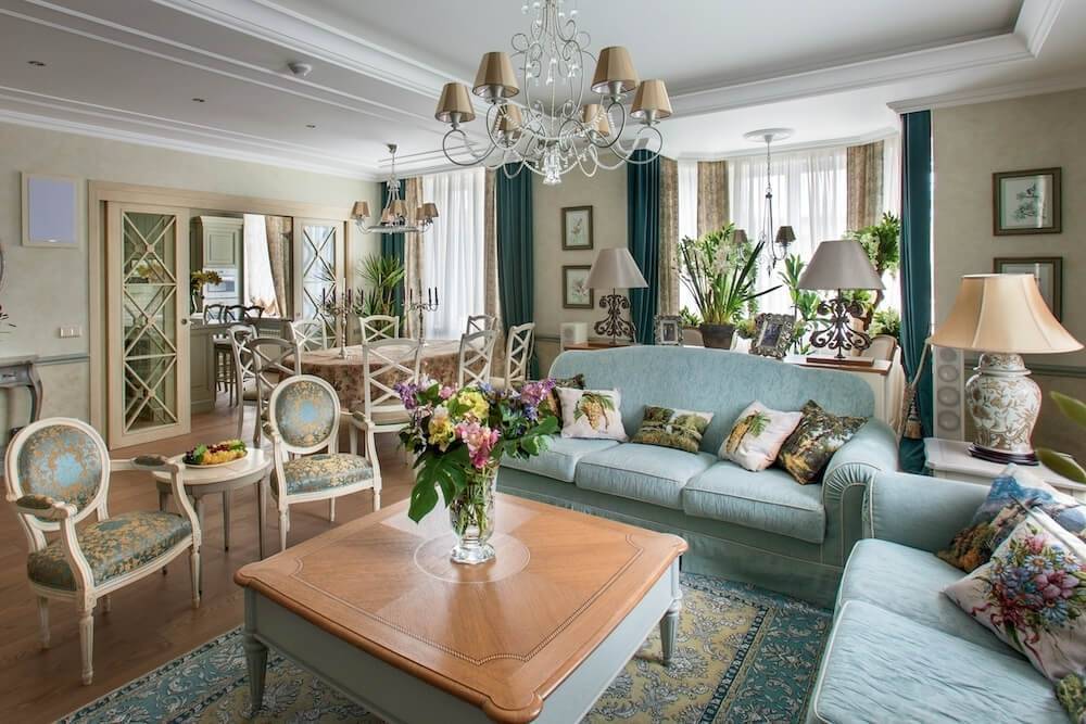 Гостиная в стиле прованс | как создать красивый и оригинальный провинциальный стиль в квартире и доме (150 фото)