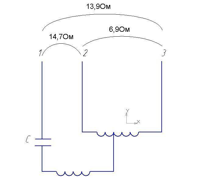 Схема включения однофазного двигателя