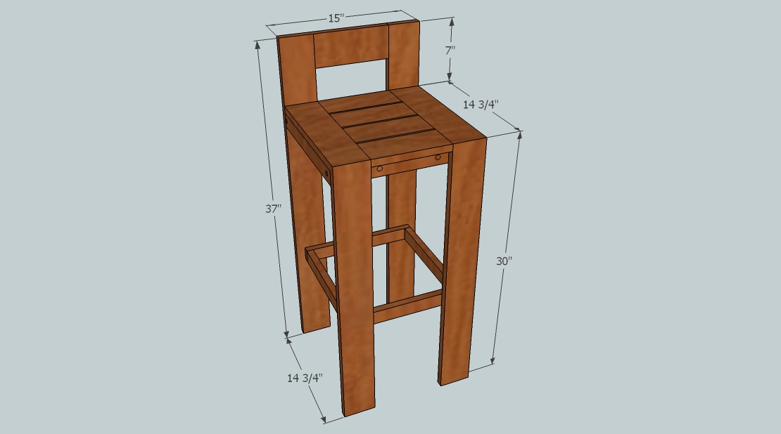 Как сделать барный стул своими руками из дерева чертежи фото пошагово