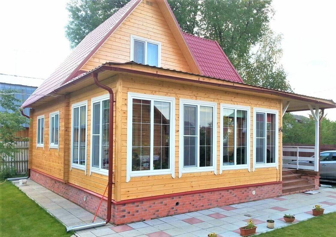 Как сделать кирпичный пристрой к деревянному дому своими руками? обзор +видео проектов