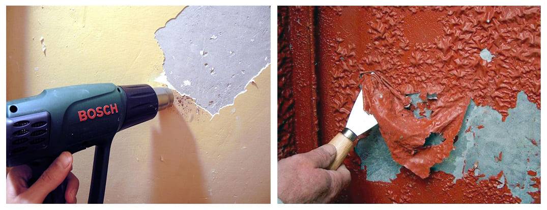 Как быстро и качественно снять старую краску со стен?