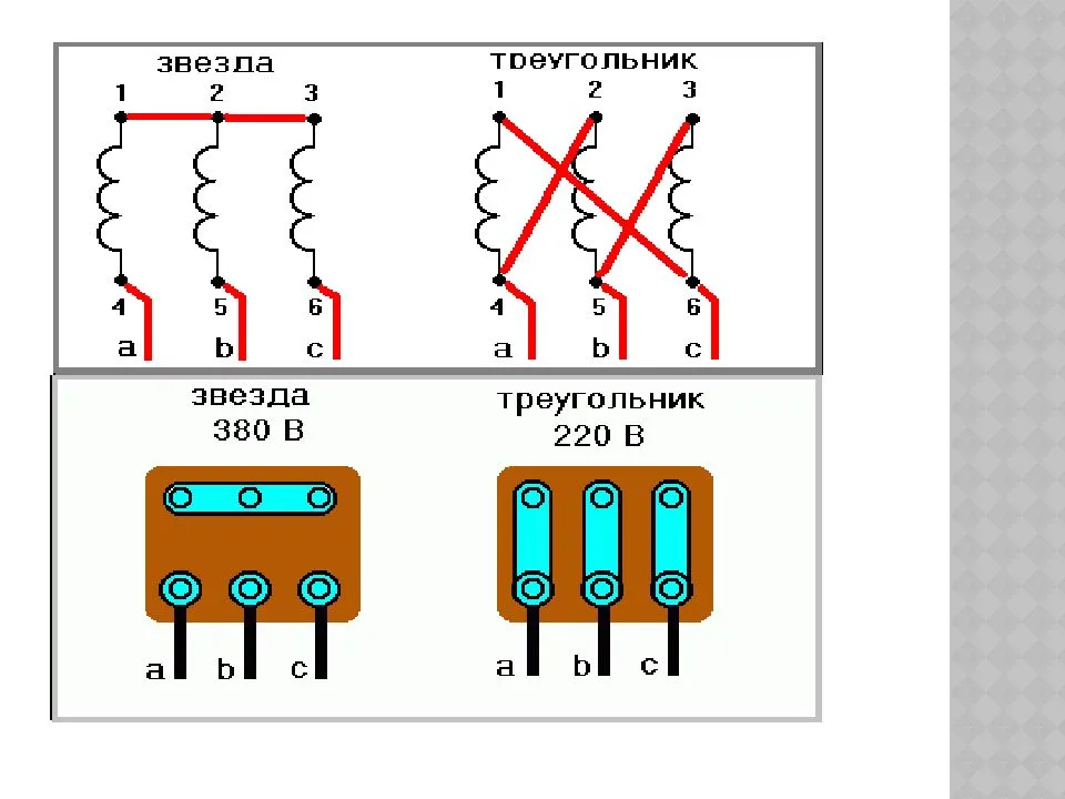 Принципиальная электрическая схема подключения электродвигателя 3 фазы
