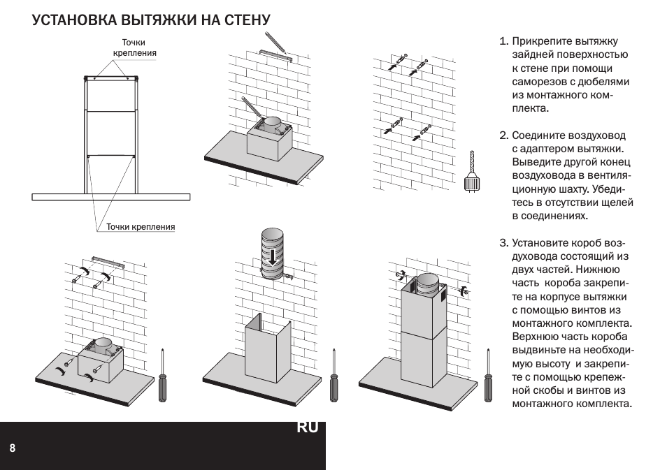 Как установить вытяжку на кухню? ⭐пошаговая инструкция по установке кухонной вытяжки - гайд от home-tehno????
