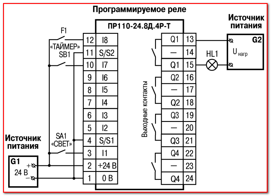 Программируемое реле времени: схема подключения, принцип действия и .