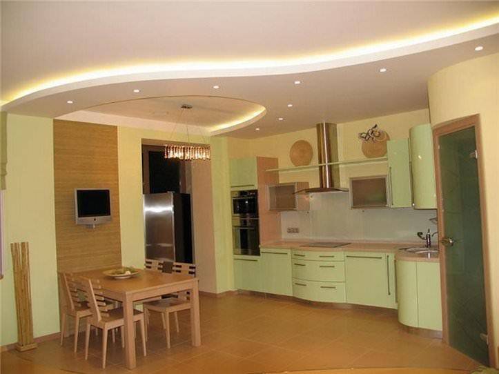 Потолки из гипсокартона фото для кухни своими руками - идеи, примеры