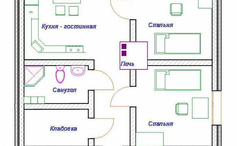 Проект дома с русской печью - особенности проектирования домов с печным отоплением
