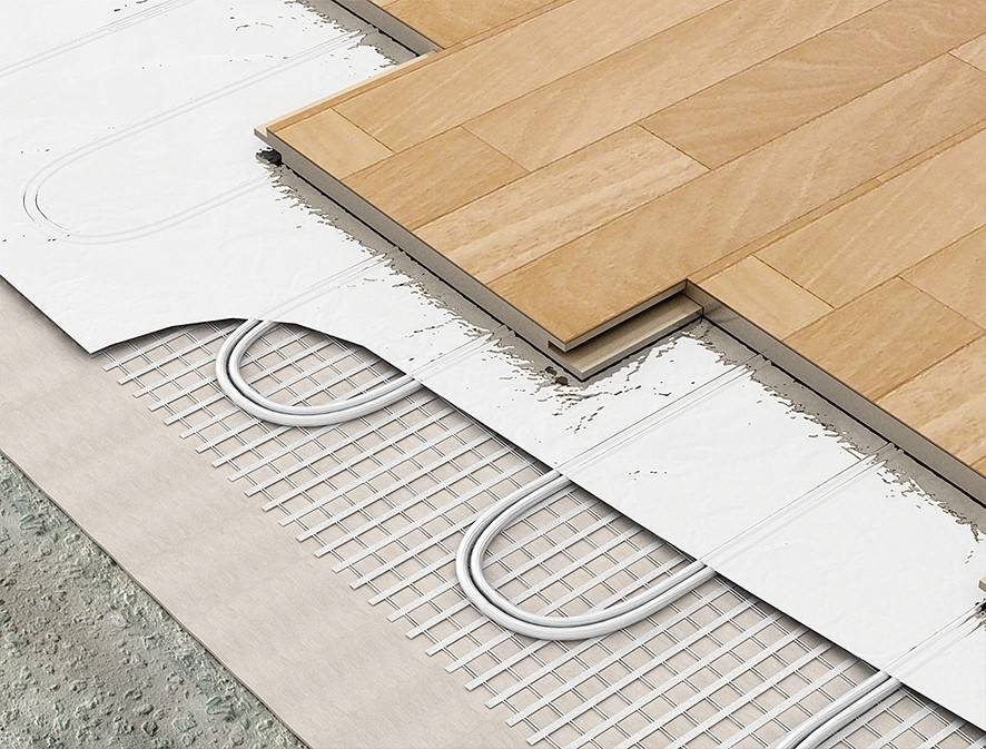 Теплый пол под ламинат на бетонный пол: варианты и технология укладки