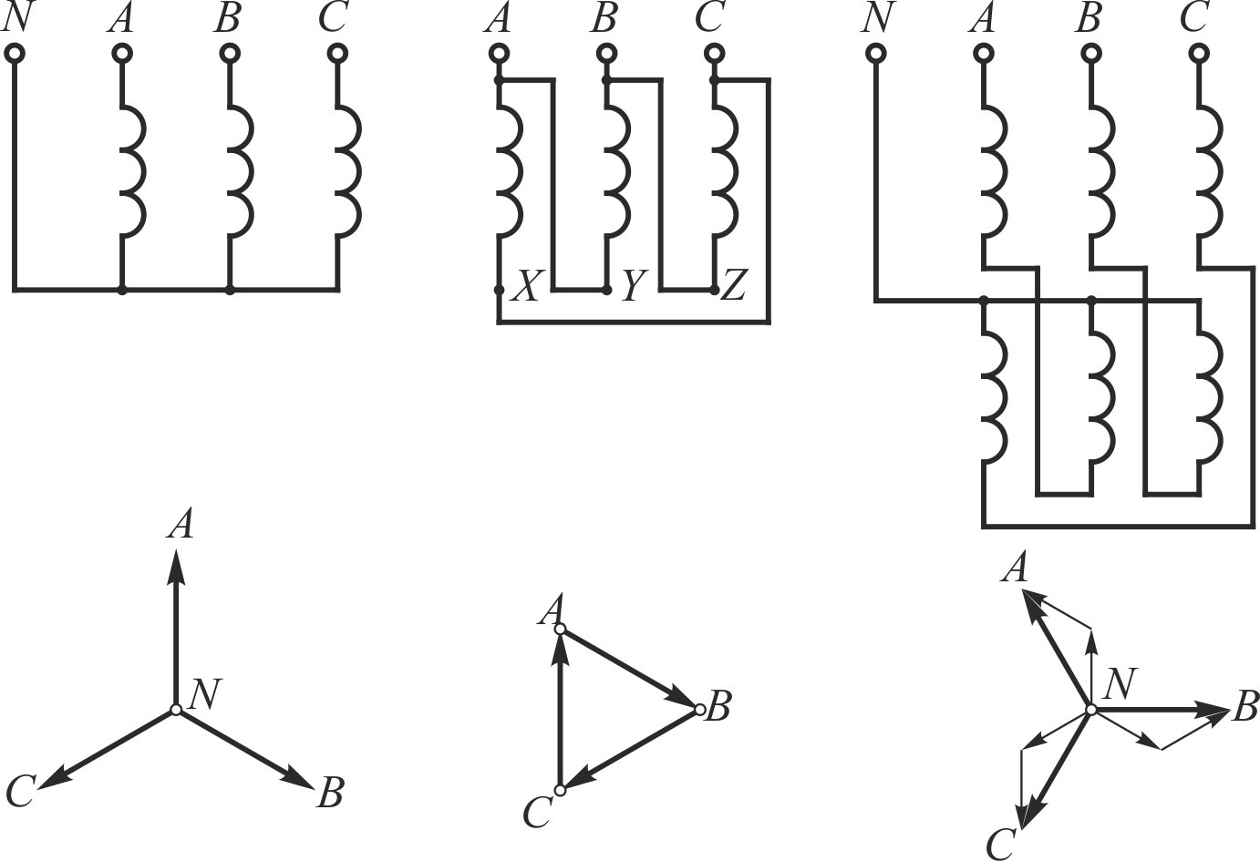Трехфазный трансформатор: схема подключения и способы соединения обмоток