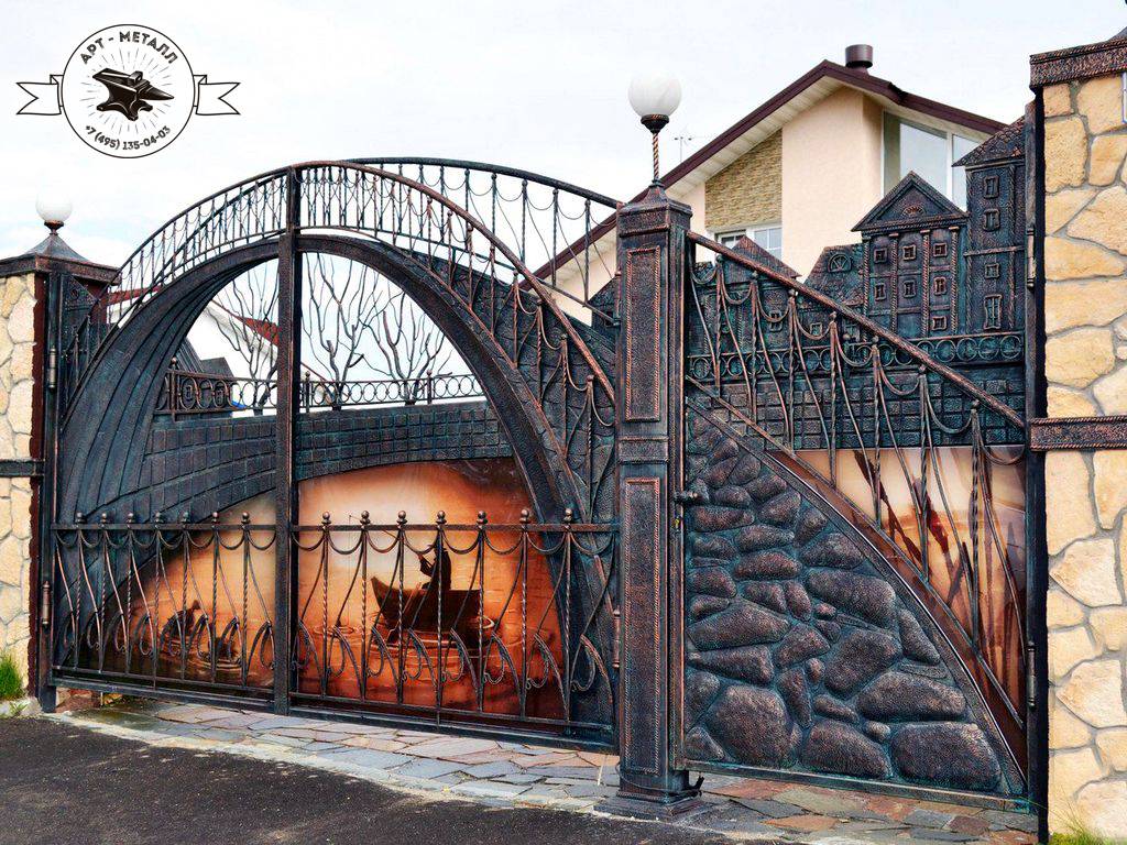 Забор из профнастила: реальные фото и примеры красивого дизайна