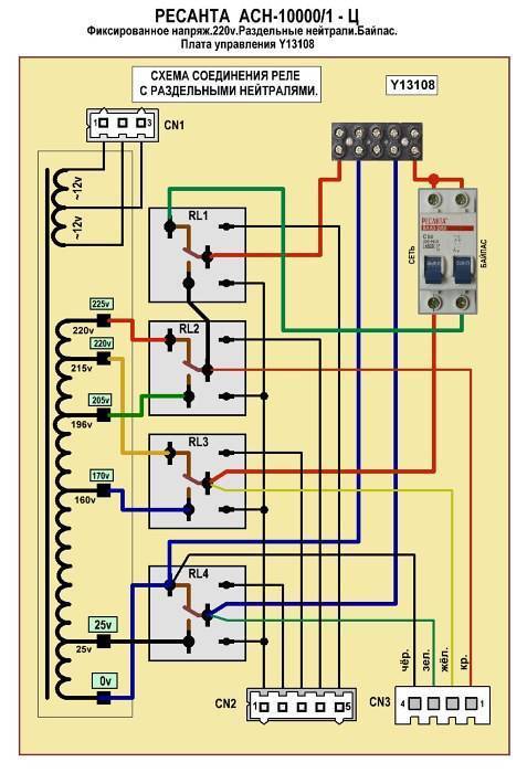 Ресанта 10 квт стабилизатор схема подключения