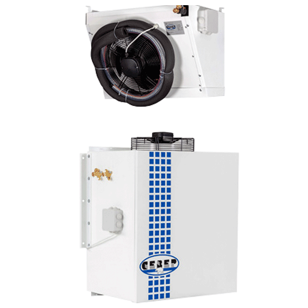 Сплит-системы для холодильных камер. внутренний и внешний блок для холодильной камеры.