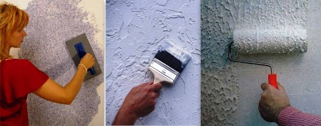 Как клеить жидкие обои на стену и на потолок: пошаговая инструкция и фото