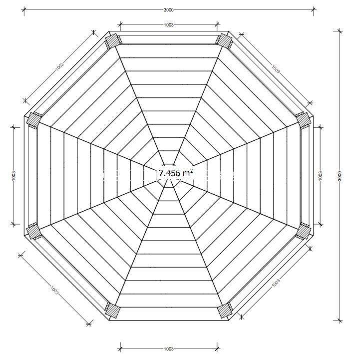 8 угольная беседка чертежи и размеры из дерева