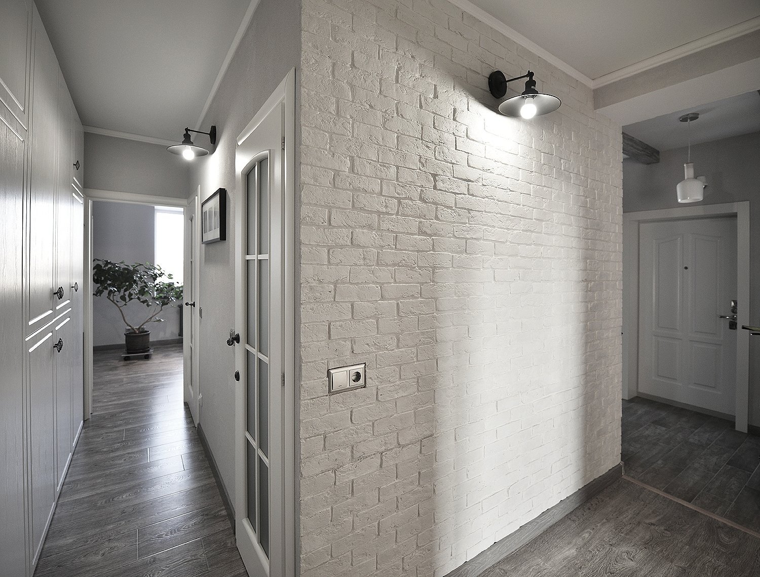Белый декоративный кирпич и его имитации в интерьере квартиры (с фото)