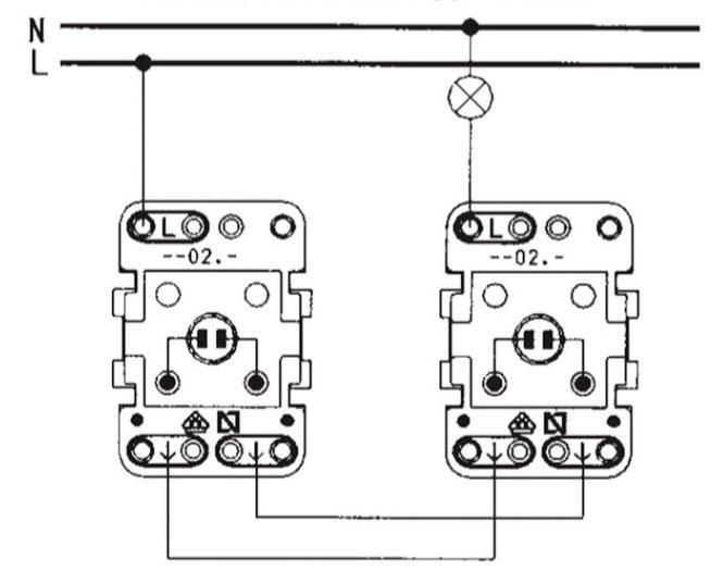 Схема подключения проходного выключателя шнайдер