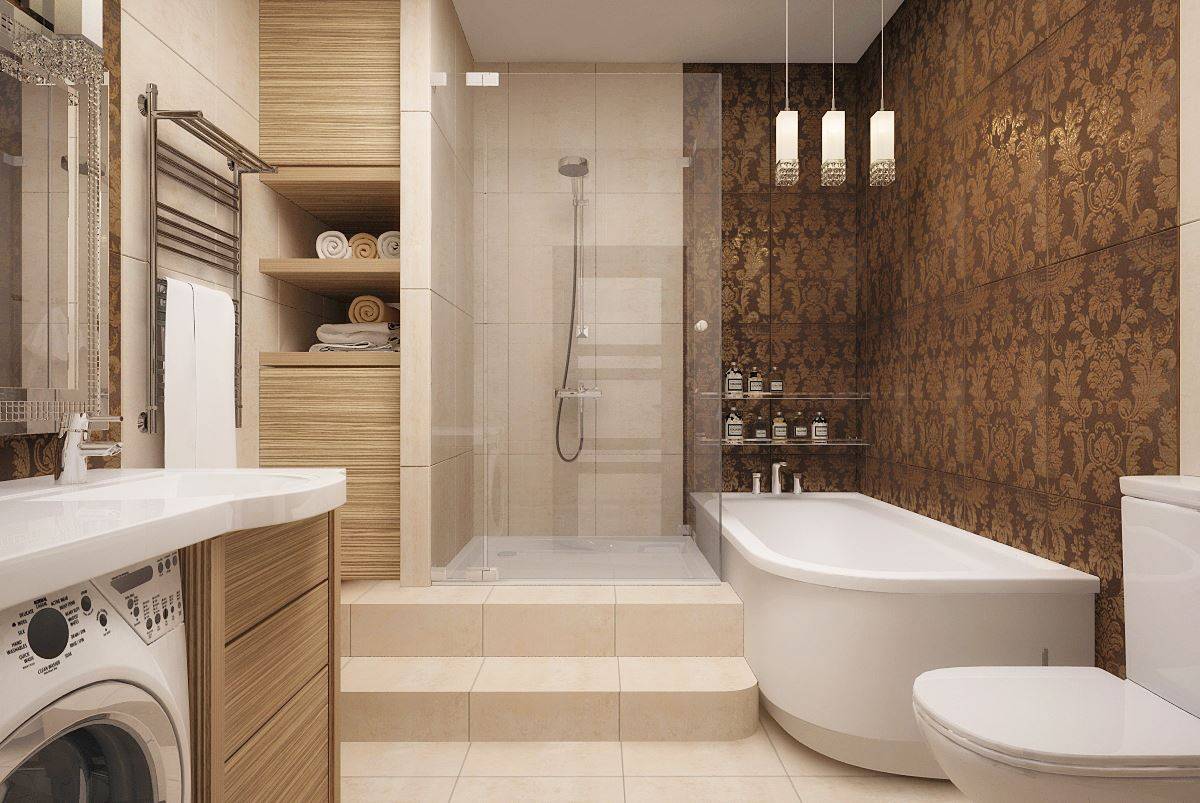 Дизайн проект ванной комнаты 5 кв м фото