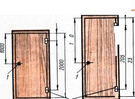 Схема двери из досок