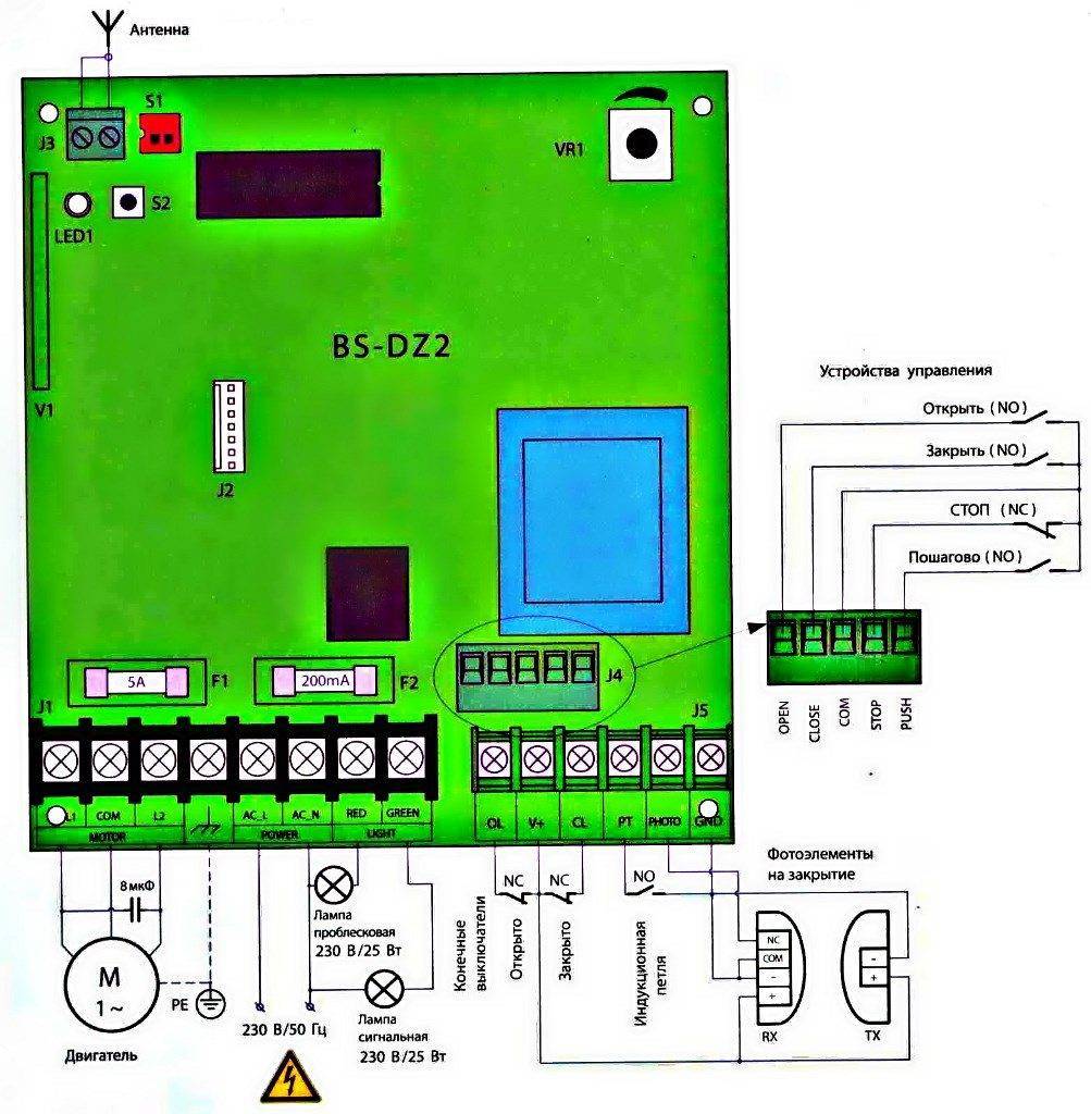 Схема подключения gsm модуля к шлагбауму