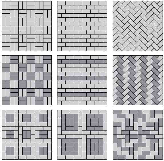 Укладка тротуарной плитки картинки схемы