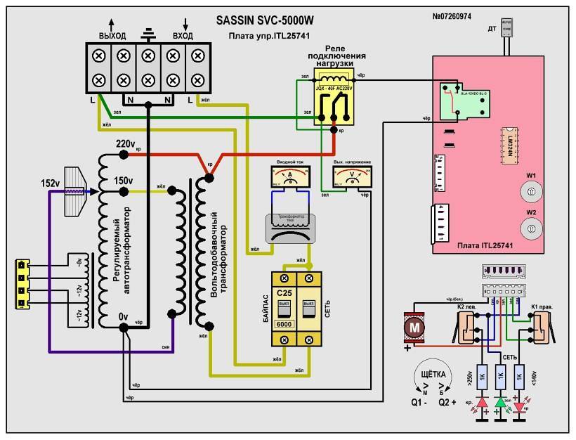 Схема подключения стабилизатор напряжения 220в ресанта