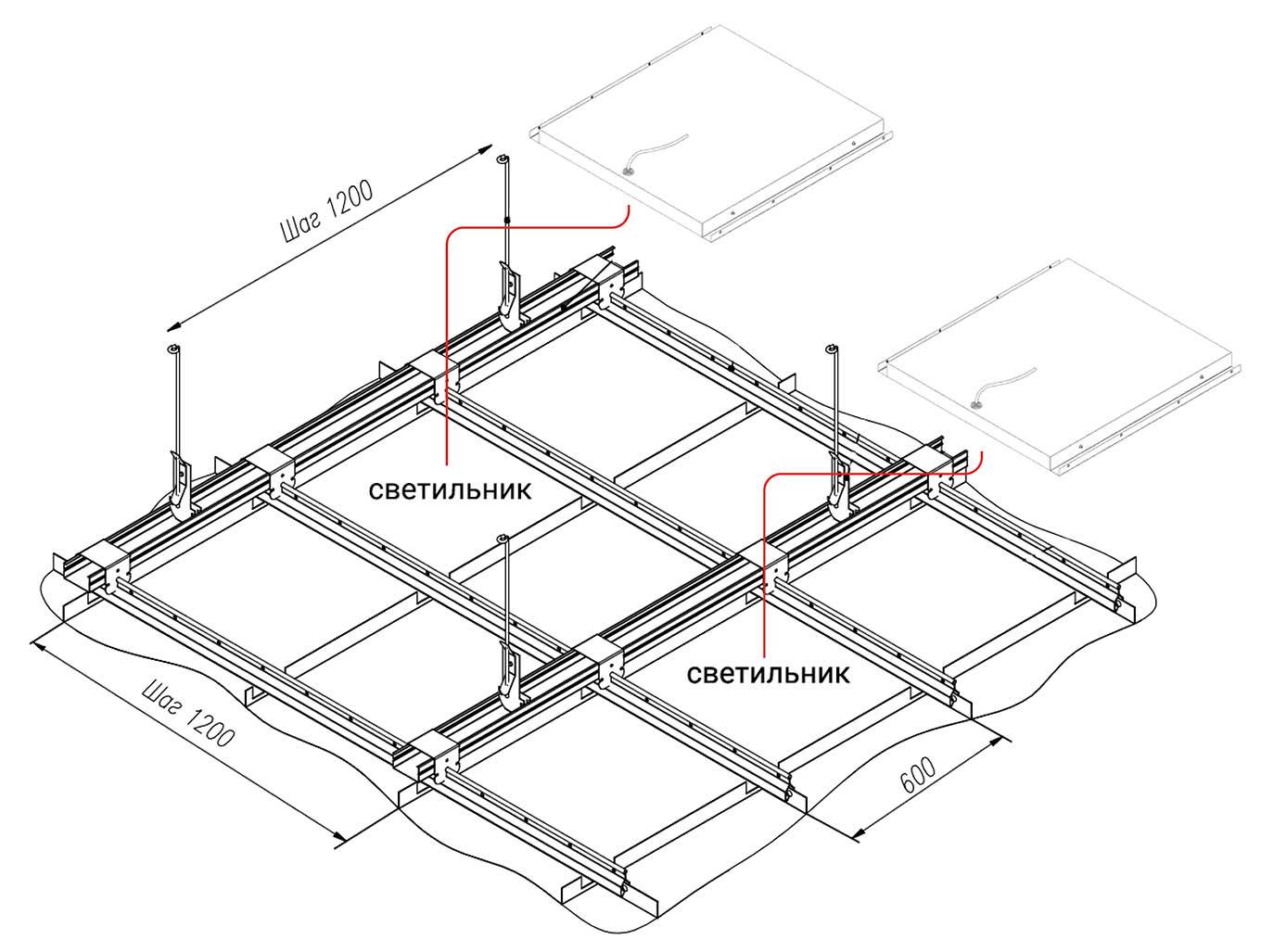 Подвесной потолок армстронг: устройство и монтаж - свой дом