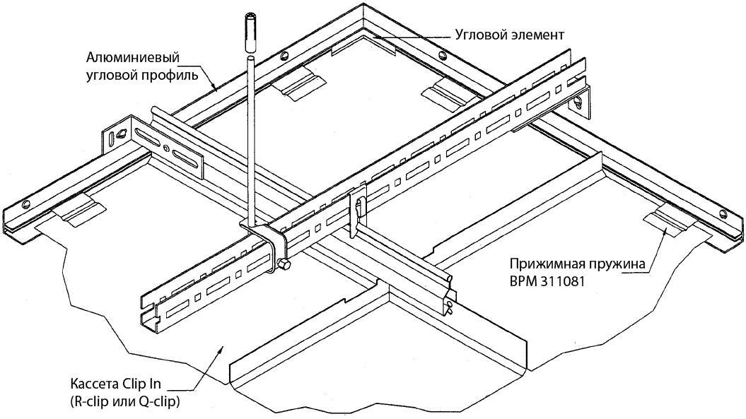 Схема монтажа армстронга