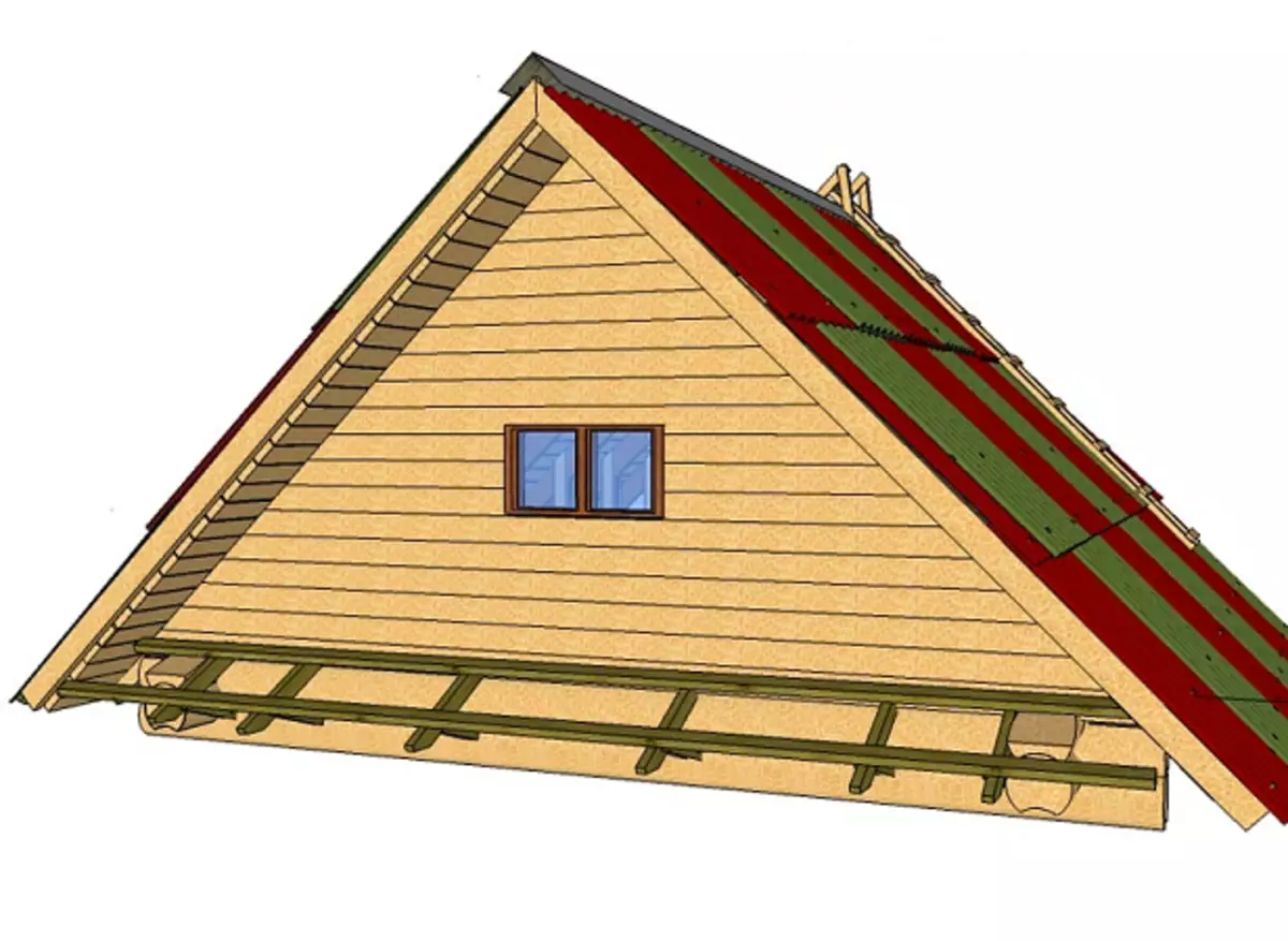 Деревянные фронтоны двухскатной крыши