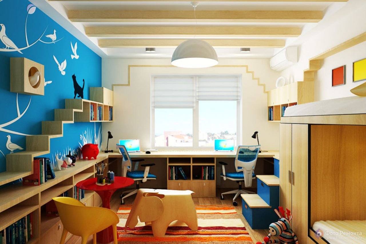 Интерьеры детских комнат для школьников фото дизайн
