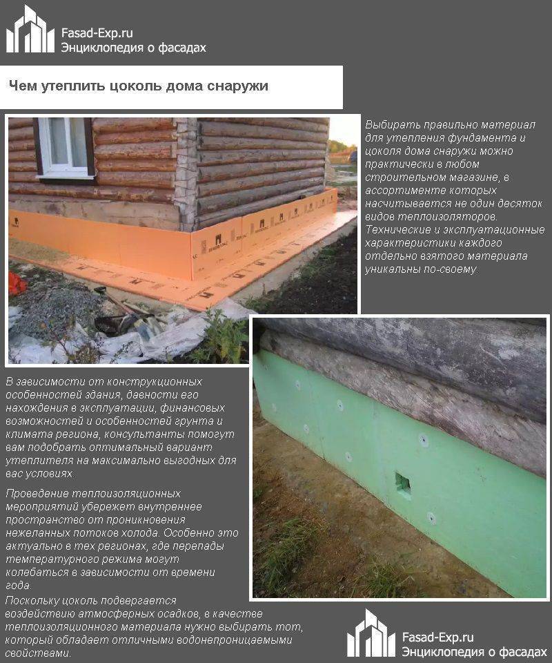 Чем и как утеплить фундамент дома снаружи?