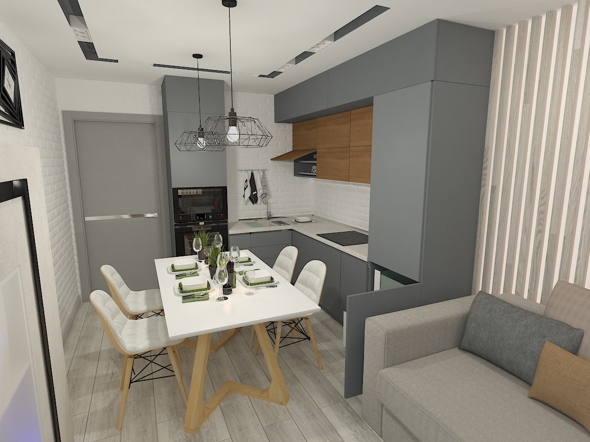 кухня 15 м2 планировка и дизайн с диваном