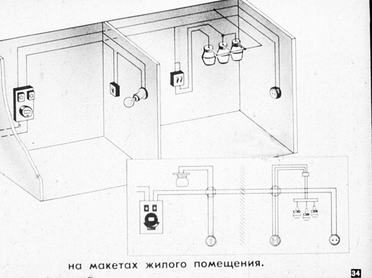 Схема электропроводки бани