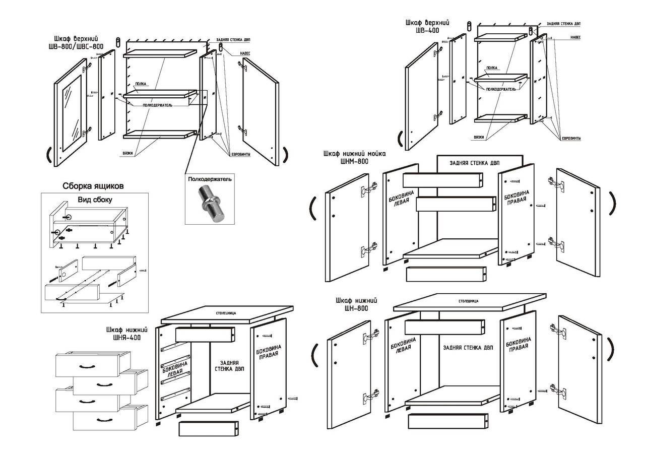схемы для сборки мебели