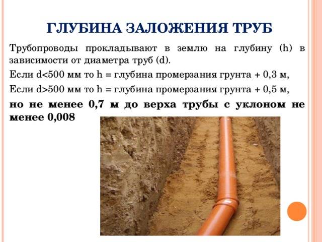 На какую глубину закапывать водопроводную трубу в частном доме - vodatyt.ru