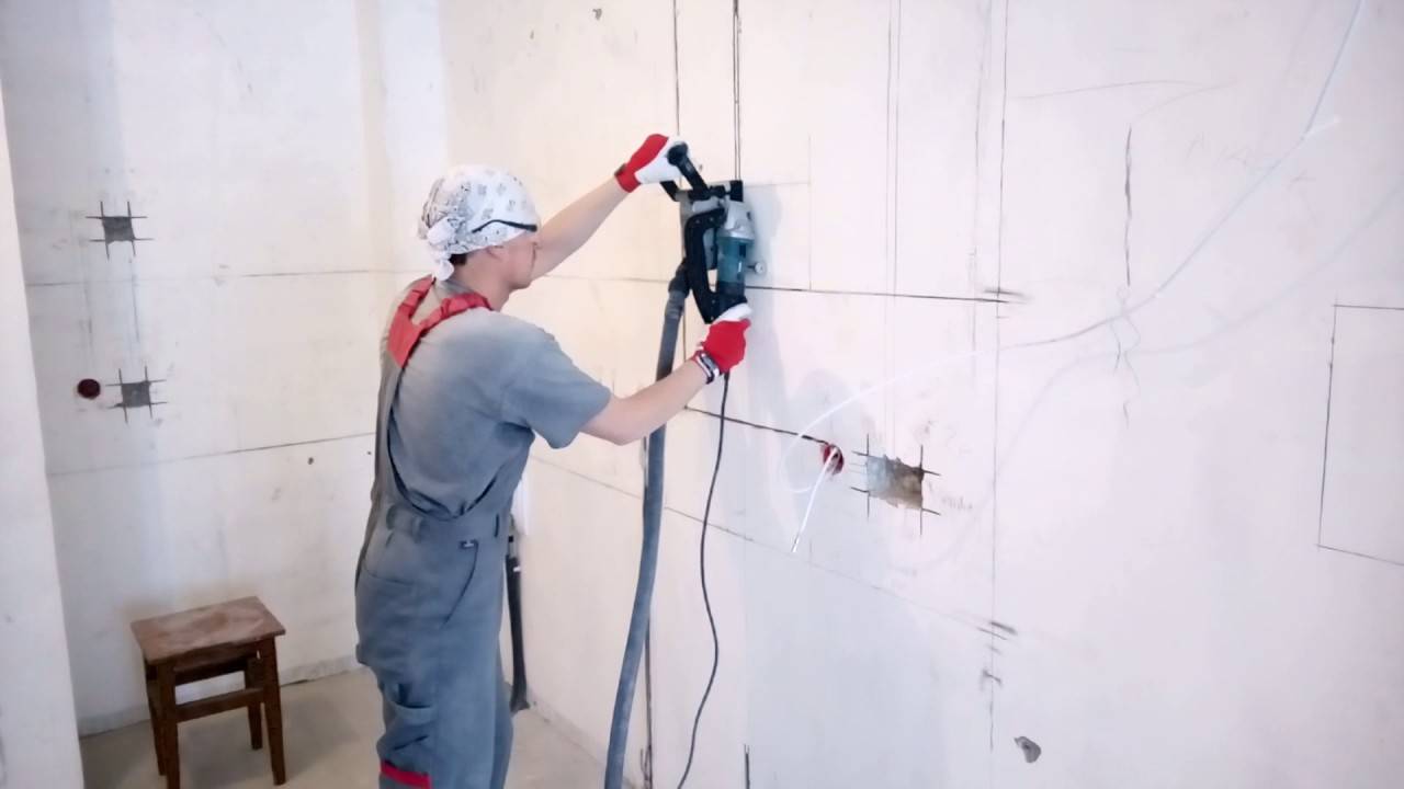 Штробление бетонных стен: способы, инструменты, пошаговая инструкция