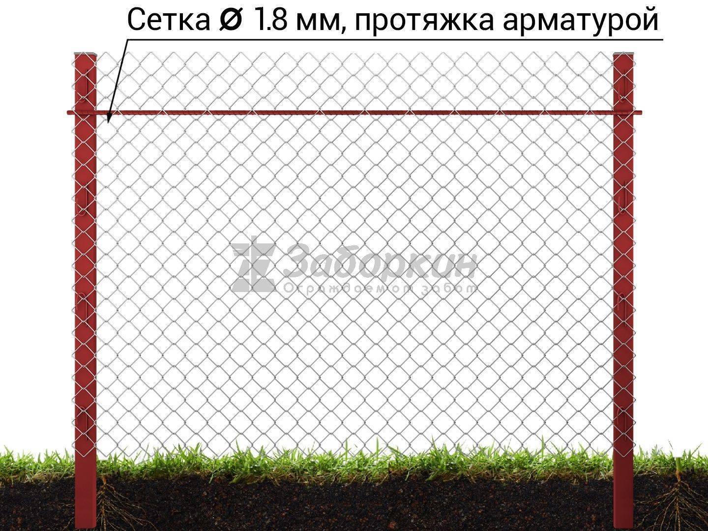 Забор из сетки рабицы без сварки: подробная пошаговая инструкция для мастеров и фото-примеры готовых работ
