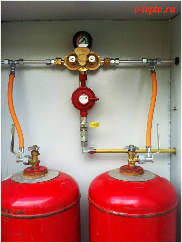 Отопление частного дома газовыми баллонами: расход и схема подключения