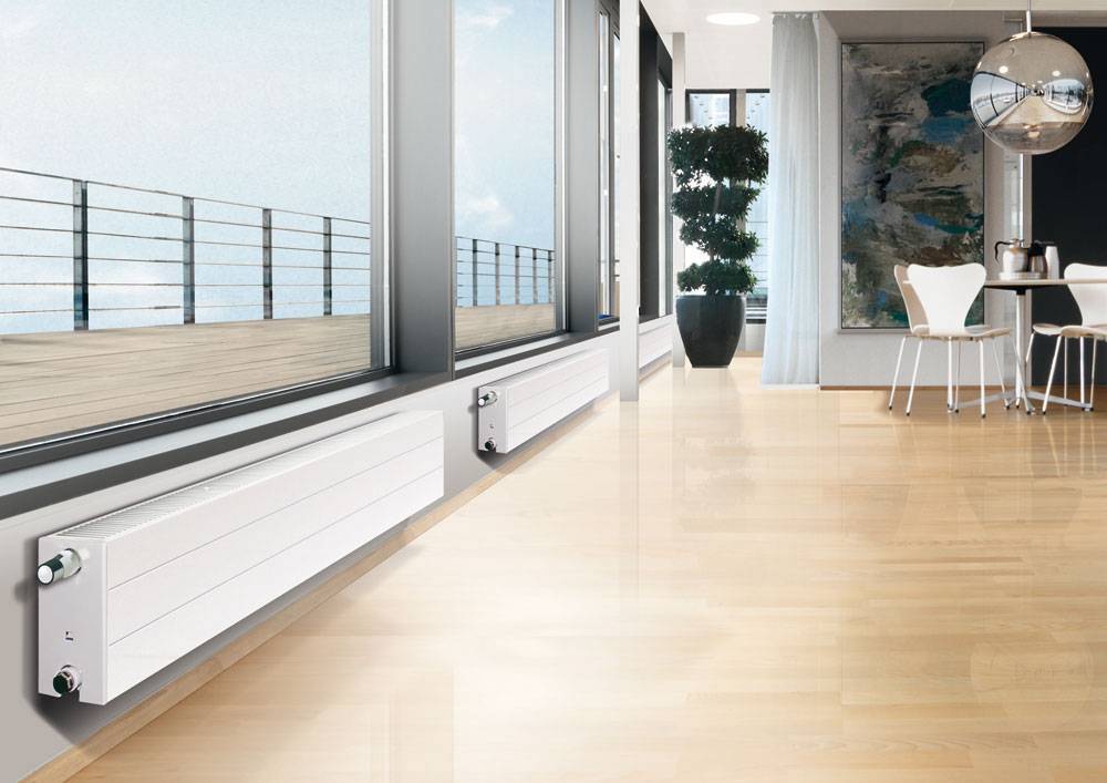 Низкие радиаторы отопления для панорамных окон: какие бывают батареи под панорамные окна, батареи под витражное окно