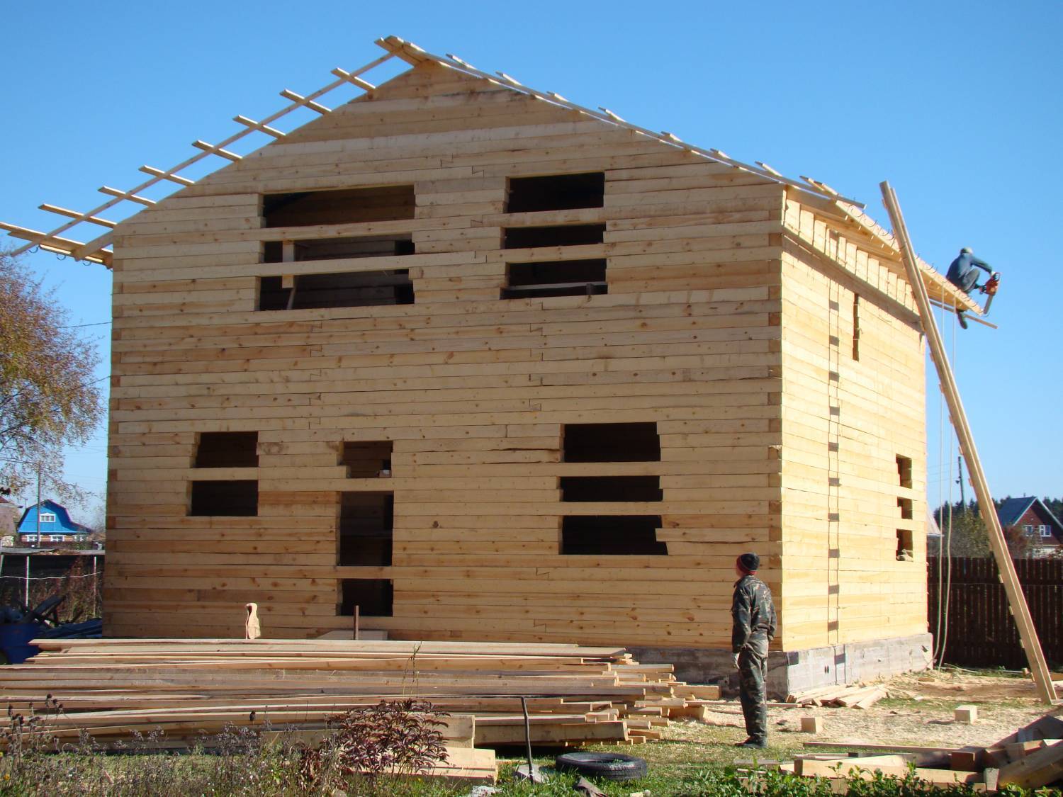 Как построить дом из бруса 150х150 своими руками: 7 шагов к реализации мечты +фото и видео