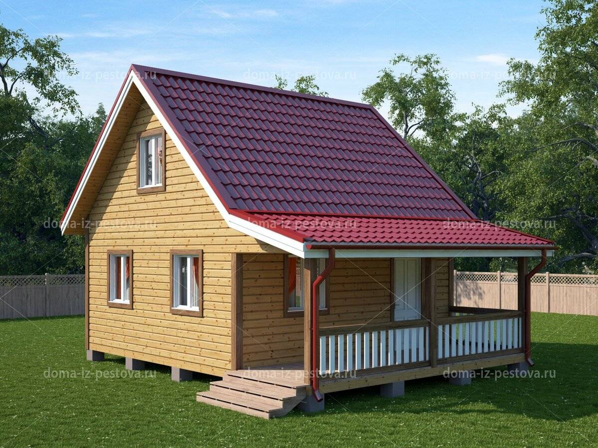 Готовые проекты загородных домов с мансардой и террасой