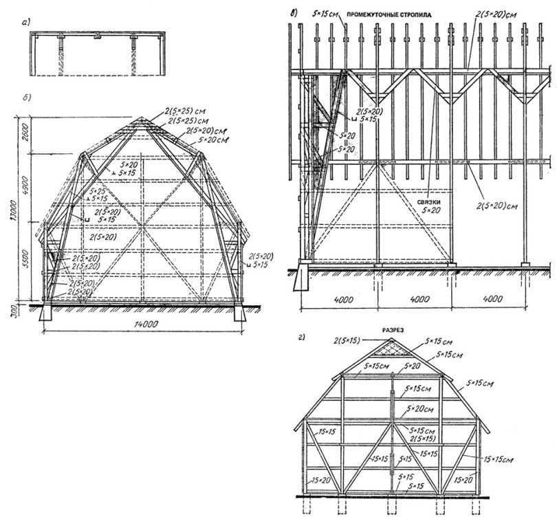Стропильная система ломаной крыши: нюансы расчетов и проектирования + примеры строительства